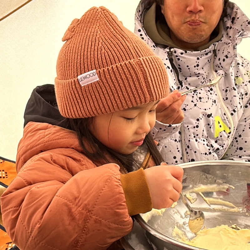 アイスクリームの手作り体験　Ice Cream making by real snow in winter